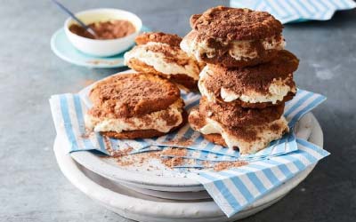 ANZAC ice cream biscuits with Milo